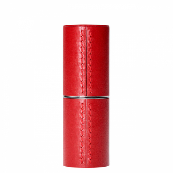 Refillable Leather Lipstick Case, Red