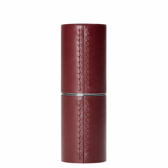 Refillable Leather Lipstick Case, Chocolate