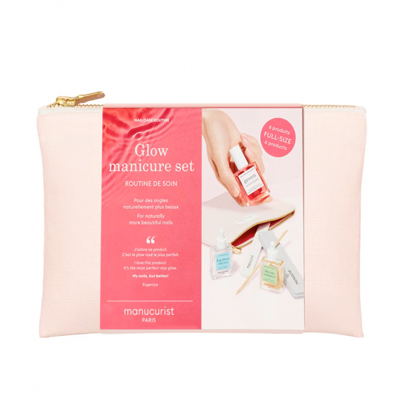GLOW MANUCURE SET in a pink pouch