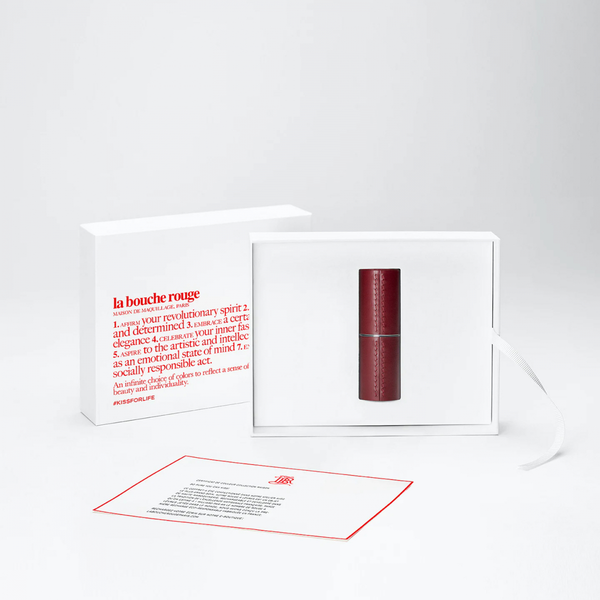 Refillable Leather Lipstick Case, Chocolate