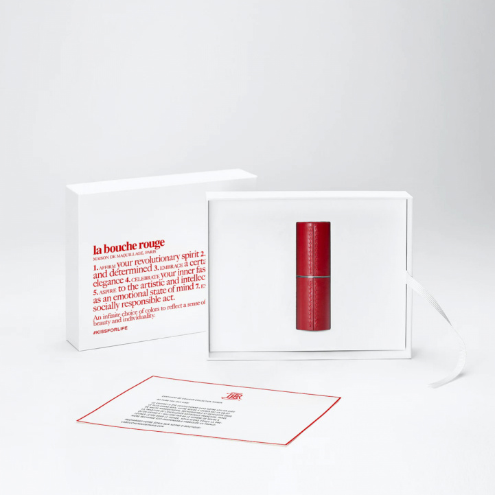 Refillable Leather Lipstick Case, Red i gruppen Make Up / Läppar hos COW parfymeri AB (100765-5737)