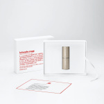 Refillable Leather Lipstick Case, Beige