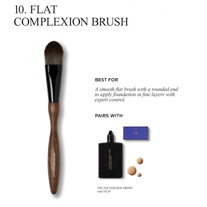 10. Flat Complexion Brush i gruppen Penslar och Redskap / Penslar hos COW parfymeri AB (101815)